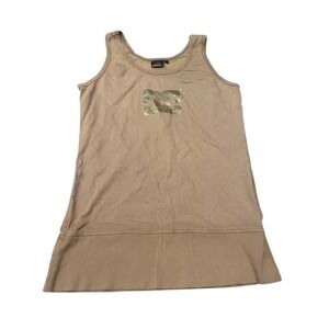 DC Shoes Women's Sleeveless Beige Tank Top‎ Size M Casual Summer